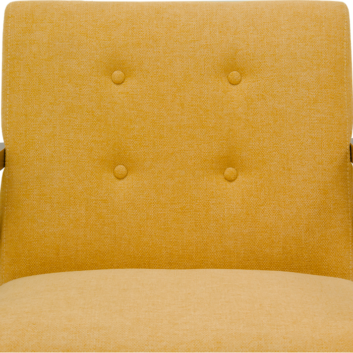 Sillon Tela Amarillo/nogal Cincuenta Y Siete | Sillones y Ottomanes | salas